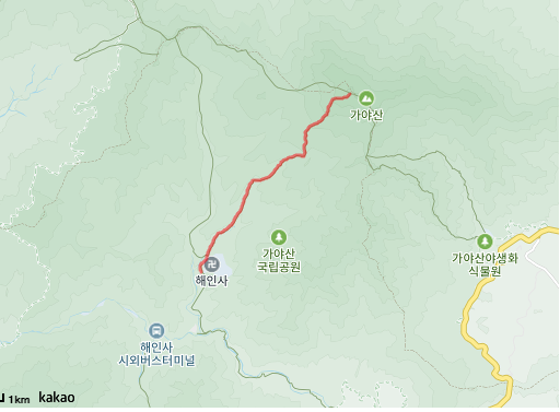 [가야산등산코스] 가야산1코스 등산코스 지도 입구